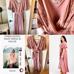 Mauve wrap dress